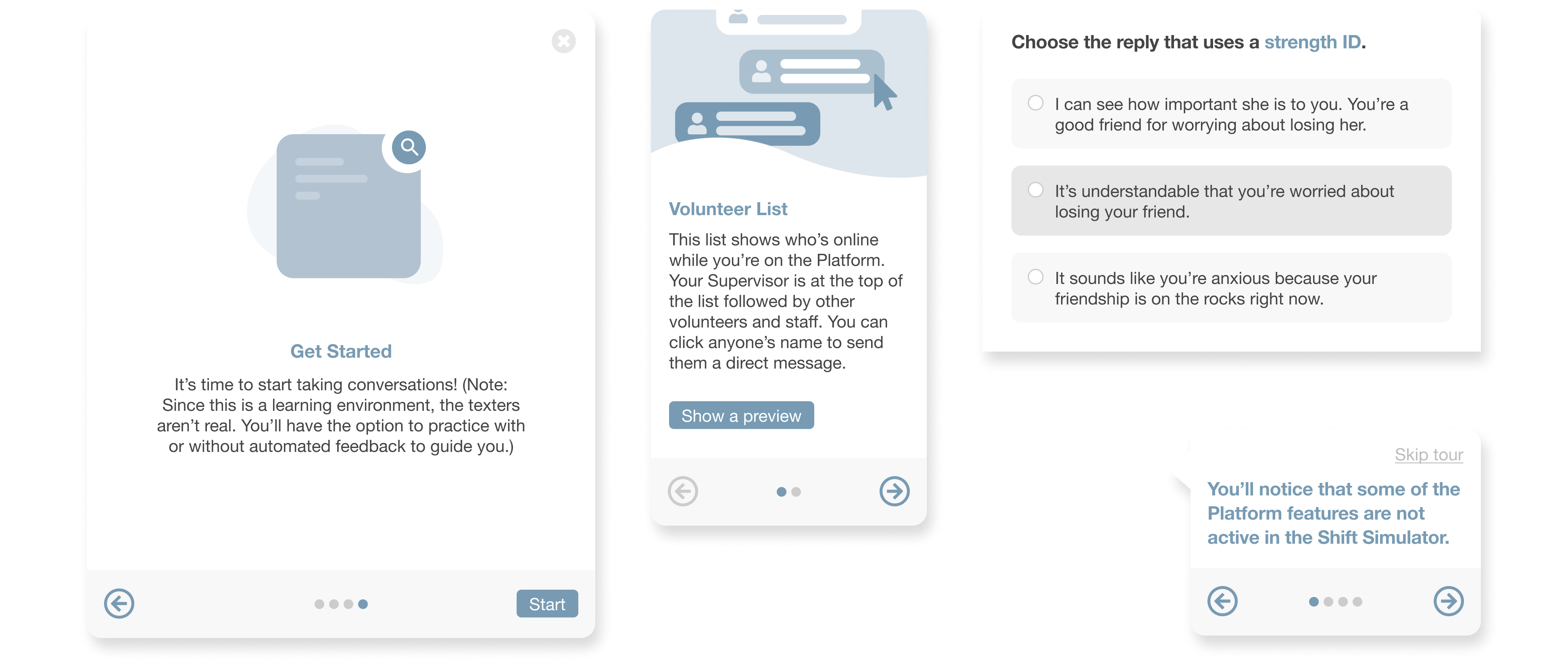 Shift Simulator components and cards.