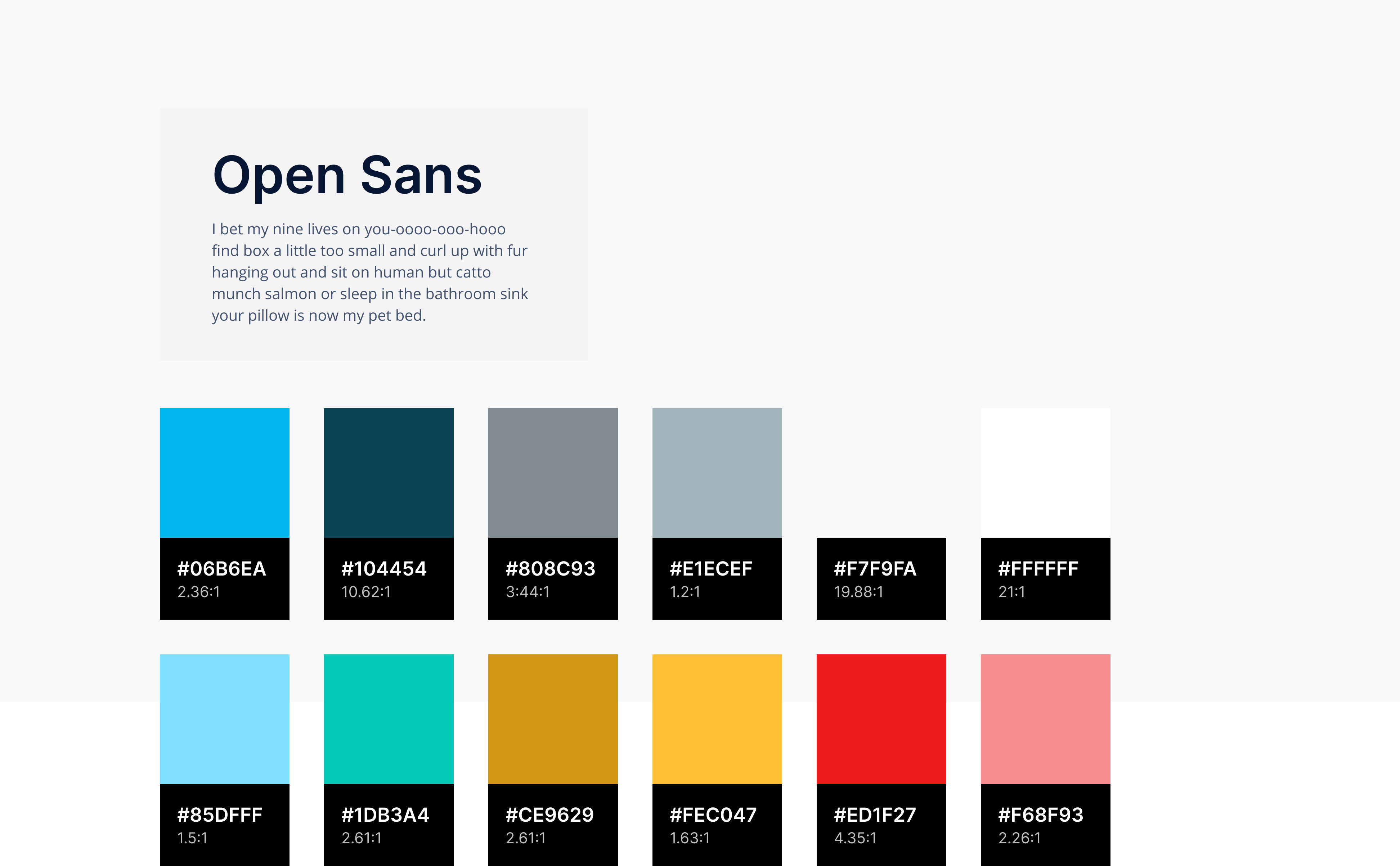 Color palette and typeface for TeenSafe.