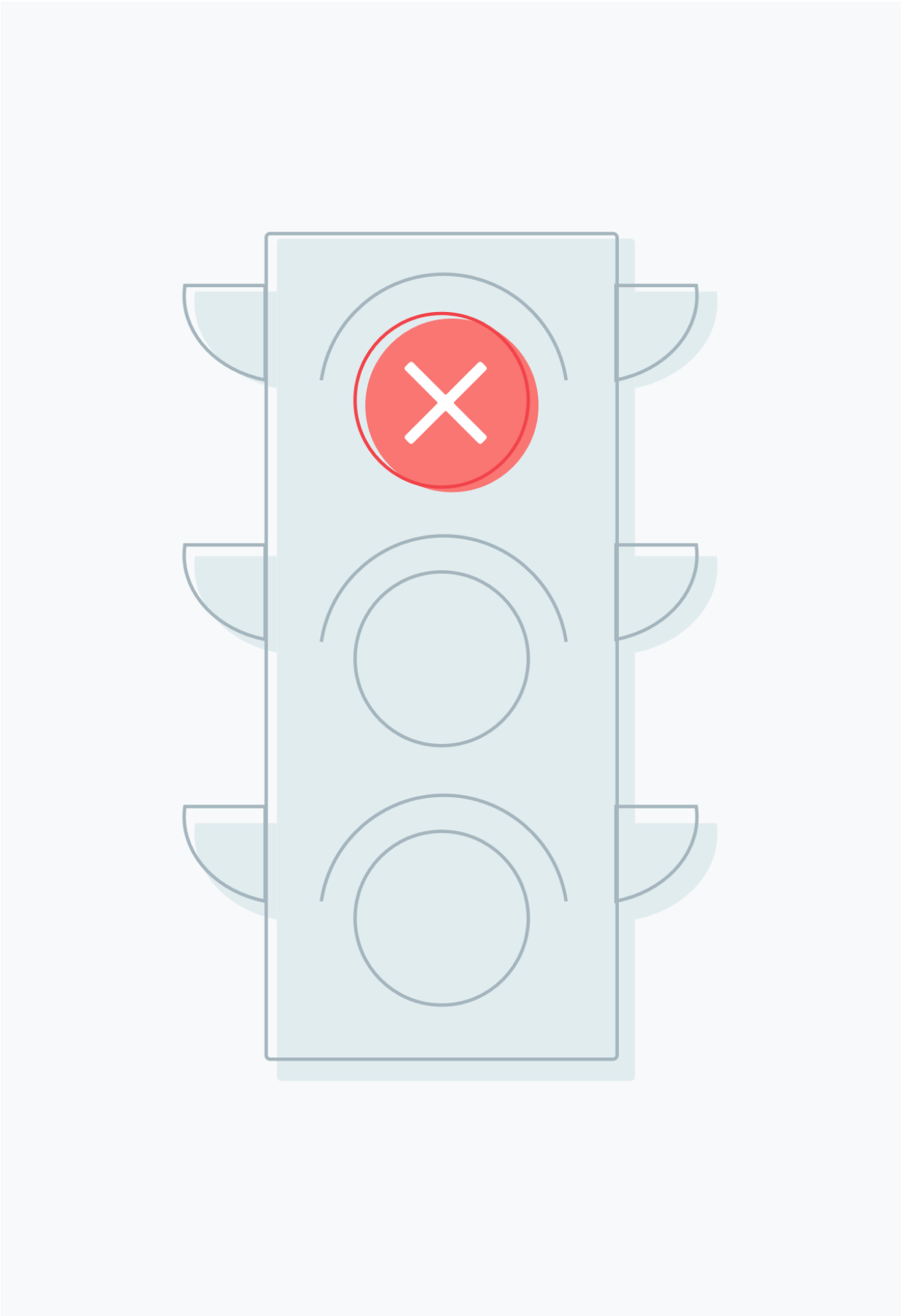 Illustration of a red traffic light